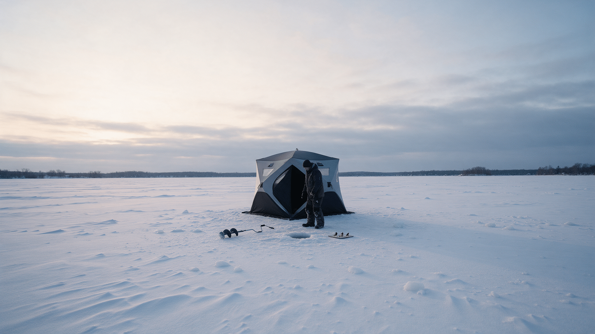Flip-Over Ice Shelters vs. Hub Shelters: How to Choose